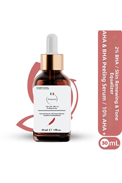 Cinquanta Aha & Bha Peeling Serum 10% Aha + 2% Bha |   Skin Renewal, Pore Tig...
