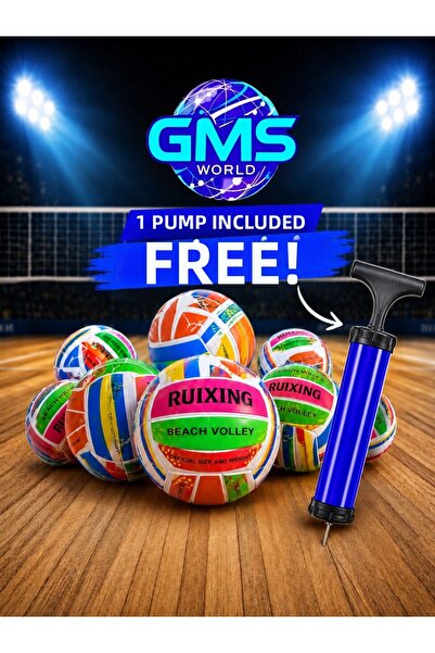GMS WORLD 1 قطعة كرة طائرة 280 جرام 3 ستار / 1 قطعة مضخة مع هدية