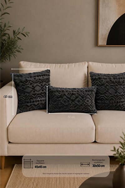 Mislina Home Bohemian Decorative Pillow and Cushion Cover 30X50 cm Anthracite...