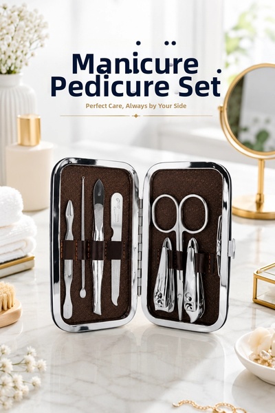 ASTRALTECH 7-Piece Steel Set for Nail Cleaning, Ingrown Nails and Regular Care