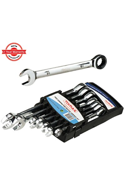 Tomax Ratchet Combination Wrench Set 7 Pieces