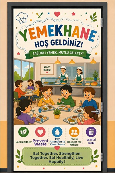 siverek reklam 200X100 cm Canteen School Door Dressing Foil Sticking |   Dini...