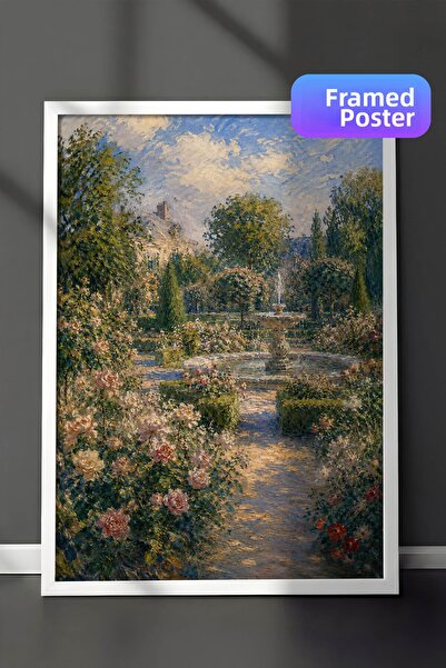 Zestia Pictură murală inspirată de Monet, grădină franceză, grădină impresion...