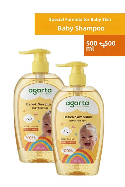 Agarta 2 قطعة شامبو للشعر والجسم للأطفال 500 مل × 2 قطعة