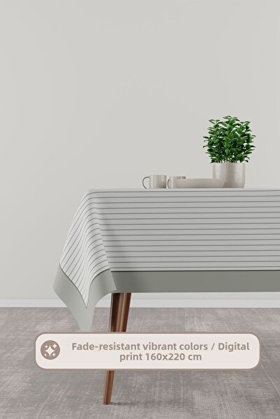 Elart Lara Tablecloth Digital Printed (160X220 cm) Green