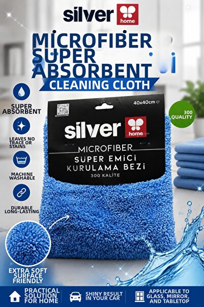 Silver Microfiber Super Absorbent Drying Cloth