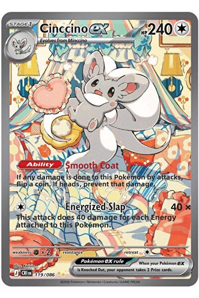 Pokemon TCG Pokemon Cinccino Ex 119/086 Chaos Rising Tcg