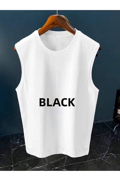 JANTIL MODA 💯 White Wide-Strap Men's Tank Top - Basic Sports and Casual Comb...