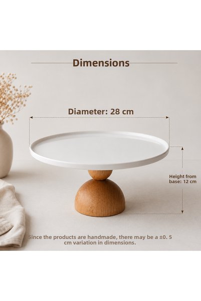 Madas Desıgn Presentation Plate, Presentation Plate with Stand, Presentation Stand, Cake Stand, Cookie Stand