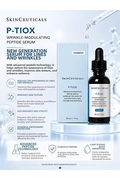 SkinCeuticals P-Tiox Serum – Peptide Care for Fine Lines, Wrinkles, and Skin ...
