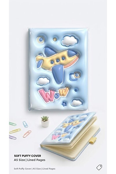 İpek Arya 3D Sponge Embossed Commemorative Daily Memory Notebook 14 × 21 cm 8...