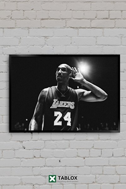 TABLOX Κόμπε Μπράιαντ Λέικερς 24 Μπάσκετ NBA Μαύρο και Λευκό Διακοσμητικό Πίν...