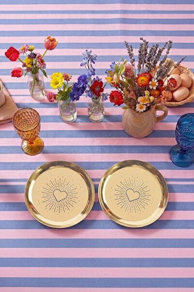 TRENDYOLMİLLA HOME Set de 2 tăvi decorative aurii 12 cm TPHSS26TPS00008