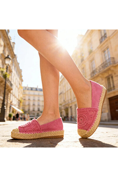 Tmall Espadrile pentru femei, material textil, TD1281, roz