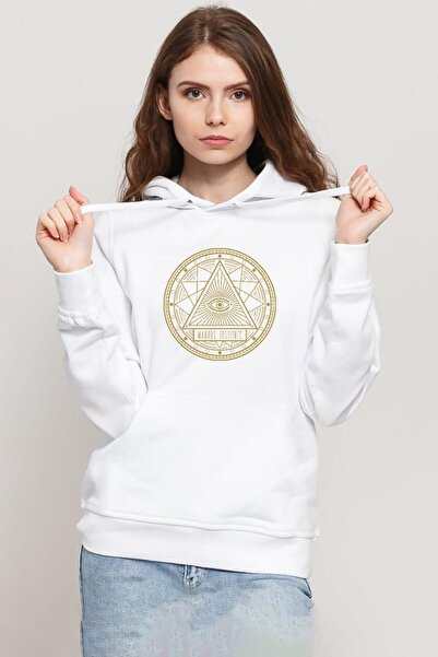 Tshirthane 3 Body Problem Magnus Institute Hanorac alb pentru femei cu glugă 3ip