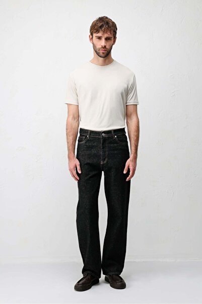 Antioch Siyah Baggy Fit Erkek Jean