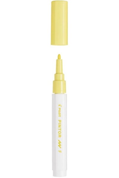 Pilot Marker cu vopsea pastel, vârf rotund F 1.0 mm, galben