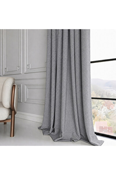 MebelPort Curtain Perdele din in, rustice, cu montare simplă, potrivite pentr...