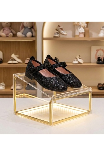 Papuctime Children's Ballet Shoes with Orthopedic Soles and Glitter Detail