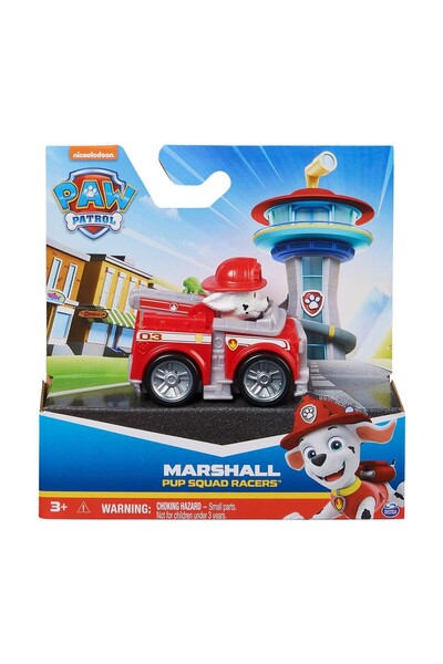 Spin Masters PATRULA CATELUSILOR PUP SQUAD RACERS VEHICUL CU FIGURINA MARSHALL