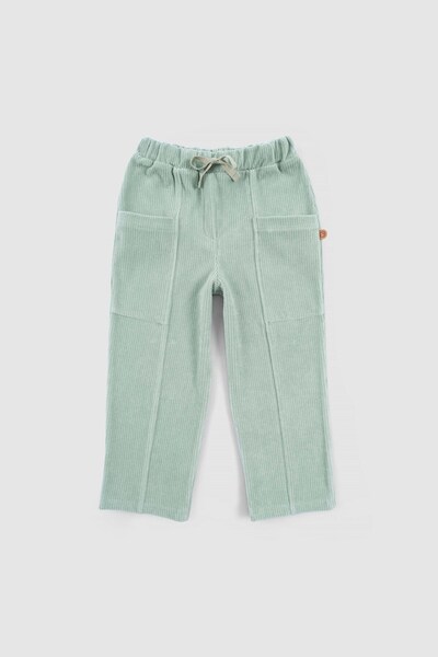 Little Gusto Children's Velvet Trousers Green