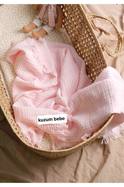 anne dokunuşu gibi KUZUM BEBE بطانية قماط من القماش المضلع للفتيات والأولاد