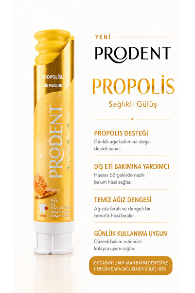 Prodent Propolis Hassas Dişler İçin Bakım ve Koruma Doğal Diş Macunu