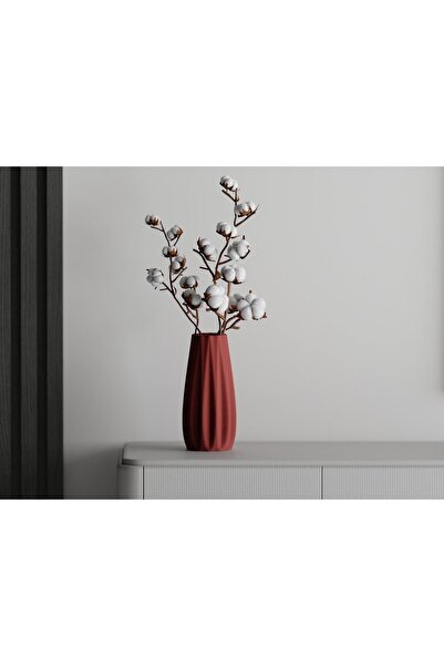 Sani Vază decorativă Sani, Orlando 94 x 94 x 200 mm, Roșu închis mat