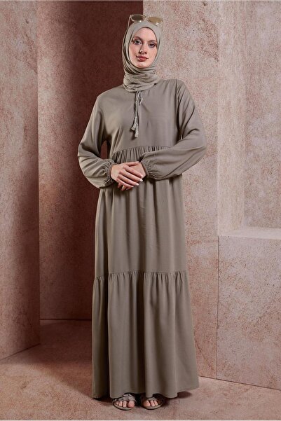 TRENDTESETTÜR Mink Casual Hijab Dress - Women's T 4531