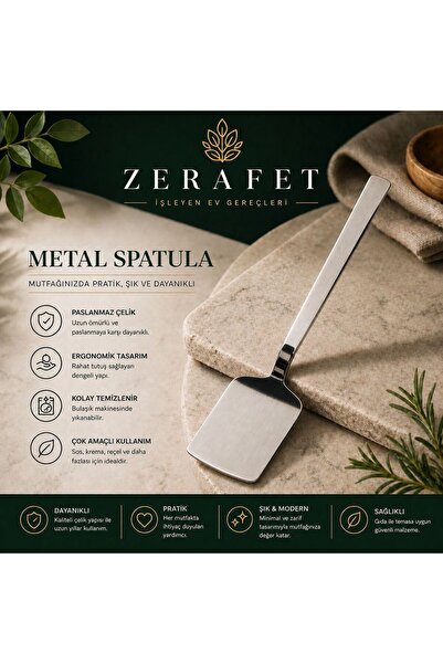 ZERAFET Paslanmaz Çelik Spatula (32CM)