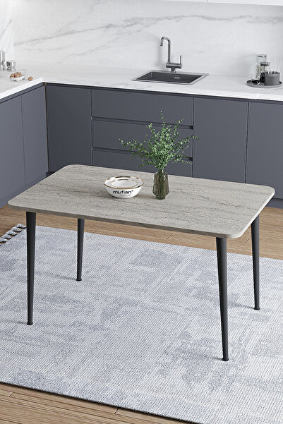 Mufian Concept DAMLA 60x90 Cm İskandinav - Bohem Oval Köşe Traverten Desen Mu...