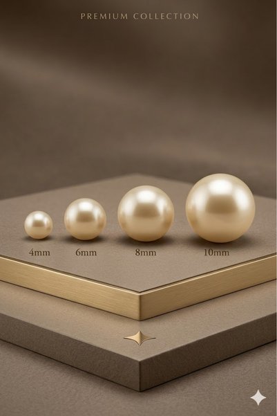 PASAMİA 4 mm Seamless Pearl, Cream Color, 25 gr (600-620 Pieces)