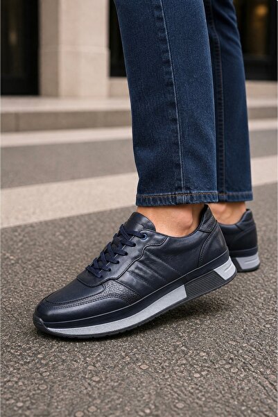Vantaggio Pantofi casual pentru bărbați Verona bleumarin, 100% piele naturală