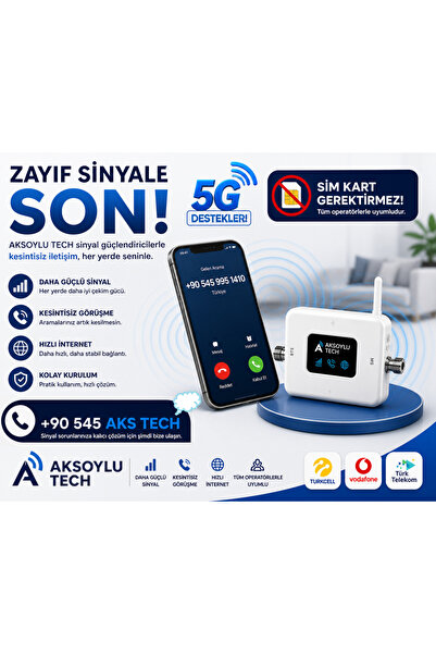 Store GSM Sinyal Güçlendirici Şebeke Telefon İnternet Yükseltici 3 Band SET U...