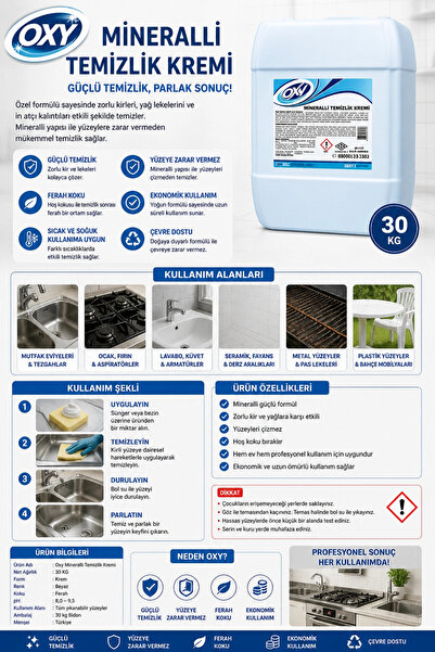 Oxy Mineralli Temizlik Kremi 30 kg