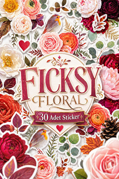 Ficksy مجموعة ملصقات الزهور - 30 ملصقًا للملصقات