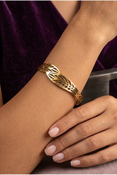 Begondio Minimalist Italian Style Laser Engraved Women's Cuff Bracelet