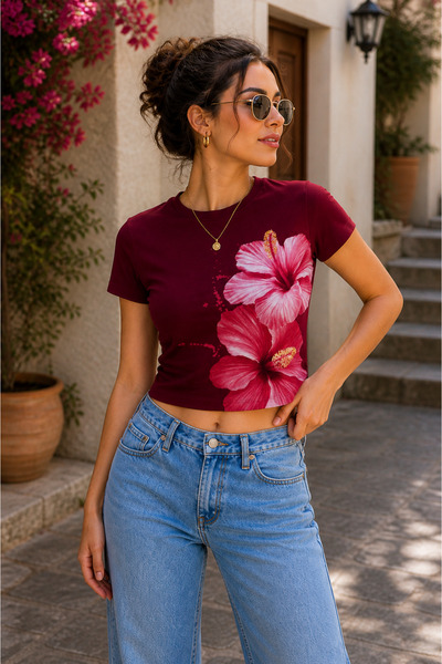 ZAVIXO Women's Slim Fit Crop Top 100% Cotton Breathable Summer Product