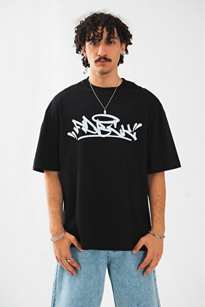 Fadeback Tricou oversize Graffiti pentru bărbați