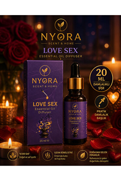 NYORA Love & Sex 20 ml Damlalıklı Difizör ve buhurdanlık Esansiyel Yağ