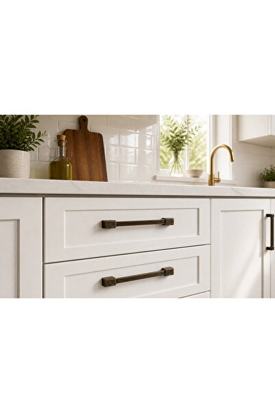 Haskan Yağız Kulp 160mm/192mm Mat Antik Sarı. Dolap, Çekmece ve Mobilya için