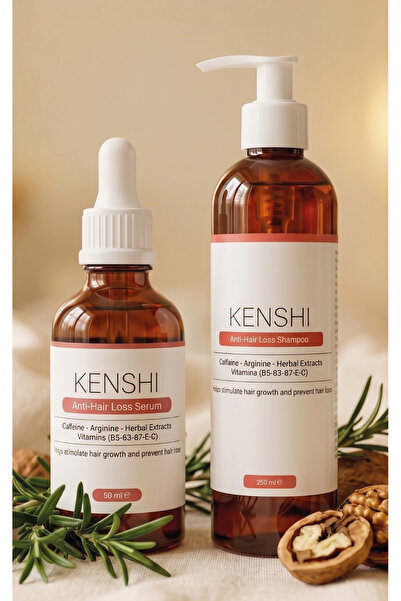 Kenshi Saç Dökülmesi Karşıtı, Hızlı Saç Uzatma Şampuan & Serum Bakım Seti