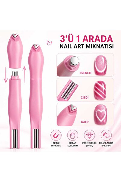 PİRAYE AKSESUAR Oje Magneti Mıknatıs Oje Desen - Oje Mıknatısı - Nail Art