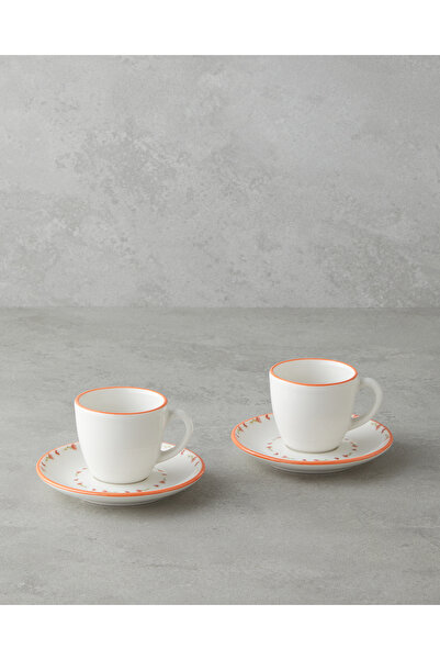 English Home Belle Bone Porselen 4 Parça 2 Kişilik Kahve Fincan Takımı 90 ml ...