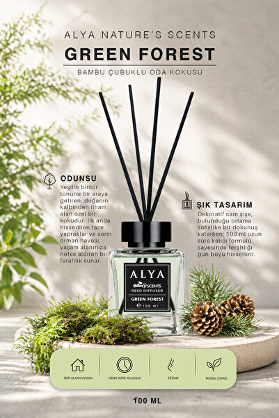 ALYA Nature's Scents Green Forest Bambu Çubuklu Oda Kokusu- Karışık Meyve Kokusu