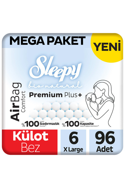 Sleepy Bio Natural Premium Plus Airbag Comfort Mega Paket Külot Bez 6 Numara ...