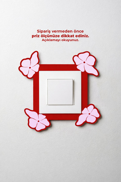 To Design Lab Ramă decorativă colorată pentru întrerupător, cu model floral