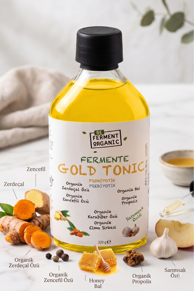 Organik Fermente Gold Tonic Sade Ve Sarımsaklı 220 G*2 Adet