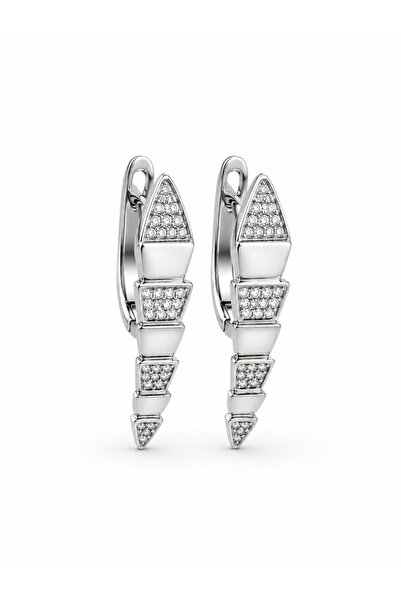 AUBRA Xuping Earrings with Zircon Stone, Anti-Tarnish, Anti-Allergic, Silver ...