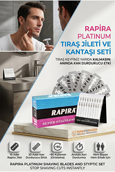 Transformacion Rapira Platinum 10 Adet Tıraş Jileti Kantaşı Seti 715919